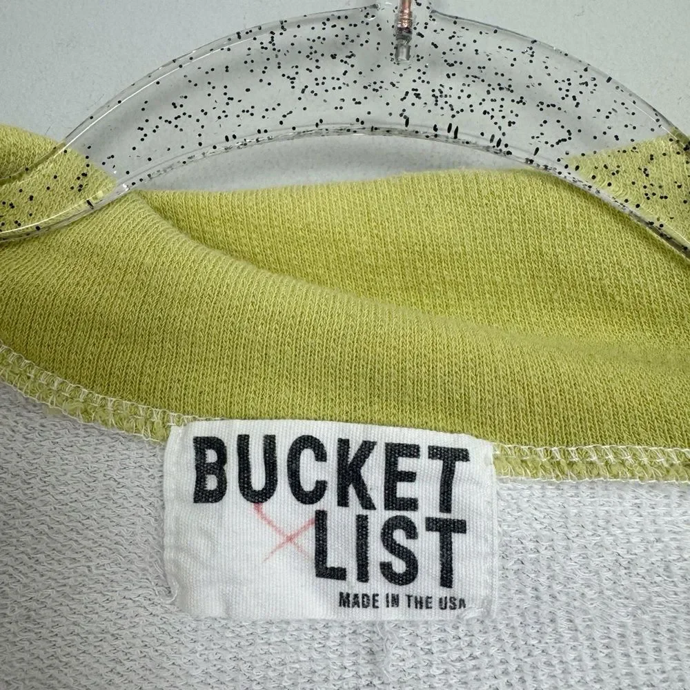 BUCKETLIST | Olive Green and White Cropped Polo Style Shirt Women’s Size Large